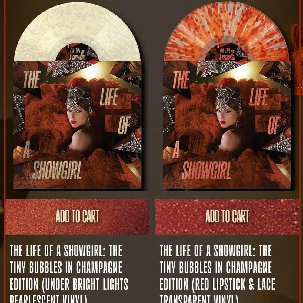 Taylor Swift The Life of a Showgirl Tiny Bubbles in Champagne Edition Set